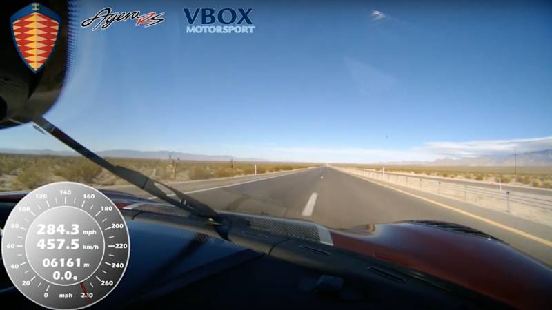 Koenigsegg sets top-speed world record with Agera RS in Nevada